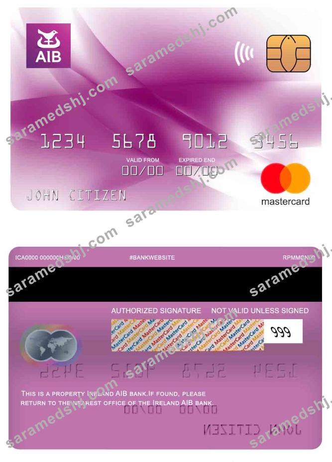 Ireland AIB bank mastercard